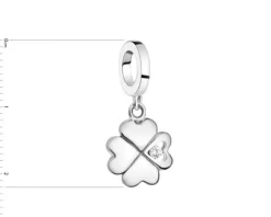 Zawieszka srebrna beads z cyrkonią