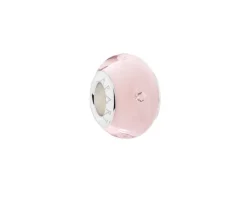 Zawieszka srebrna beads ze szkłem murano i cyrkoniami