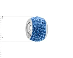 Zawieszka srebrna beads z kryształami