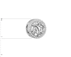 Zawieszka srebrna beads z cyrkoniami - drzewo