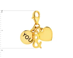 Zawieszka srebrna charms z emalią - serce