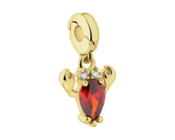 Zawieszka srebrna new charms z cyrkoniami - krab