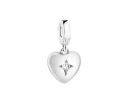 Zawieszka srebrna new charms z cyrkonią - serce
