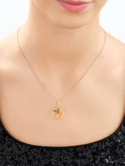 Zawieszka srebrna z bursztynem - drzewko