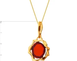 Zawieszka srebrna z bursztynem