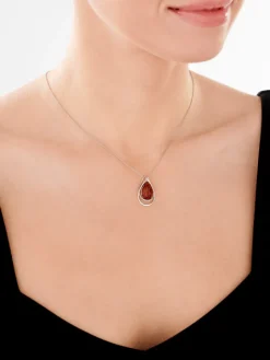 Zawieszka srebrna z bursztynem