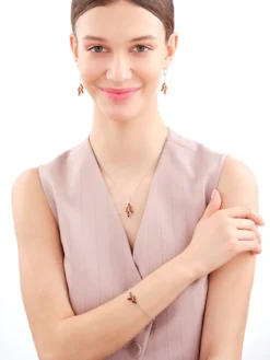 Zawieszka srebrna z bursztynem - liście