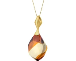 Zawieszka srebrna z bursztynem