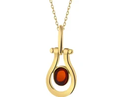 Zawieszka srebrna z bursztynem