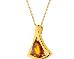 Zawieszka srebrna z bursztynem