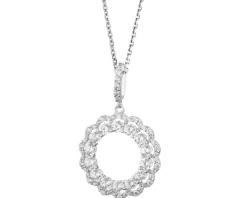 Zawieszka srebrna z cyrkoniami - koło