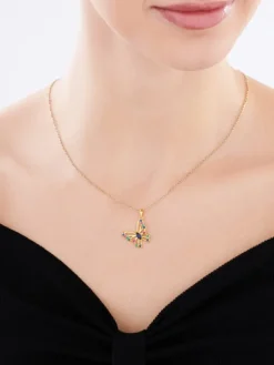 Zawieszka srebrna z cyrkoniami - motyl