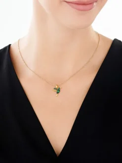 Zawieszka srebrna z cyrkoniami - koliber