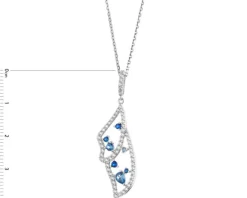 Zawieszka srebrna z cyrkoniami - skrzydło