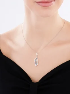 Zawieszka srebrna z cyrkoniami - skrzydło