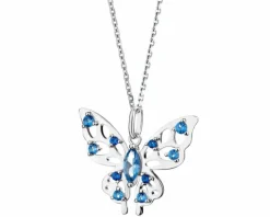 Zawieszka srebrna z cyrkoniami - motyl