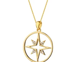 Zawieszka srebrna z cyrkoniami - gwiazda, koło