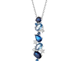 Zawieszka srebrna z cyrkoniami - gwiazdy