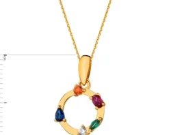 Zawieszka srebrna z cyrkoniami - koło