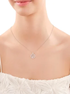 Zawieszka srebrna z cyrkoniami - drzewko