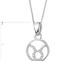 Zawieszka srebrna z cyrkoniami - Byk