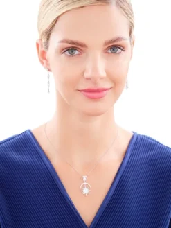 Zawieszka srebrna z cyrkoniami - gwiazdy, Księżyce