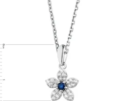 Zawieszka srebrna z cyrkoniami - kwiat