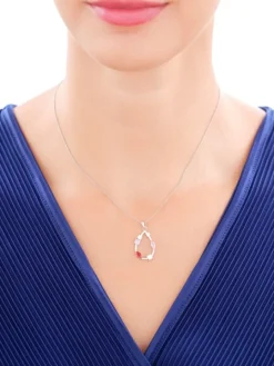 Zawieszka srebrna z cyrkoniami