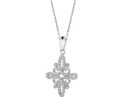 Zawieszka srebrna z cyrkoniami - rozeta