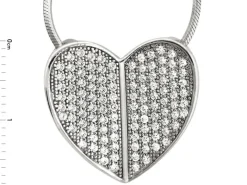 Zawieszka srebrna z cyrkoniami - serce