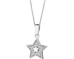Zawieszka srebrna z cyrkoniami - gwiazda