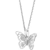 Zawieszka srebrna z cyrkoniami - motyl