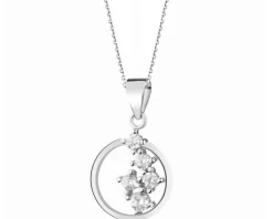 Zawieszka srebrna z cyrkoniami - koło