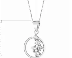 Zawieszka srebrna z cyrkoniami - koło