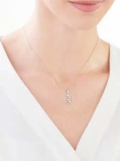 Zawieszka srebrna z cyrkoniami - koło