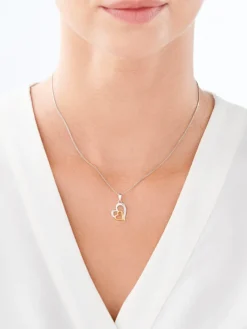 Zawieszka srebrna z cyrkoniami - serca