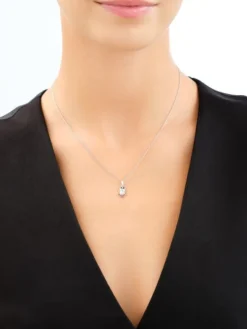 Zawieszka srebrna z cyrkoniami i emalią - Harry Potter, sowa Hedwiga, Warner Bros. Discovery