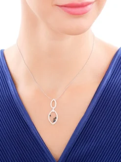 Zawieszka srebrna z cyrkoniami