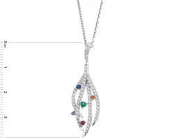 Zawieszka srebrna z cyrkoniami