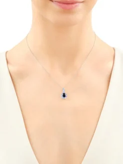 Zawieszka srebrna z cyrkoniami i szlifowanym szkłem