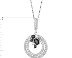 Zawieszka srebrna z cyrkoniami - koło