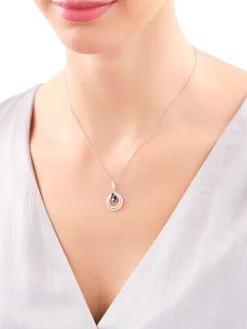 Zawieszka srebrna z cyrkoniami - koło