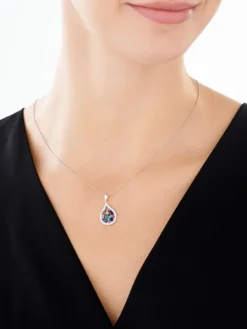 Zawieszka srebrna z cyrkoniami