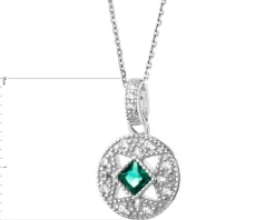 Zawieszka srebrna z cyrkoniami