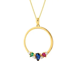 Zawieszka srebrna z cyrkoniami - koło