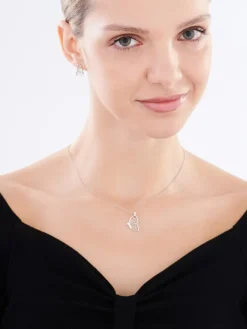 Zawieszka srebrna z cyrkoniami - motyl