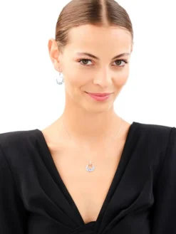 Zawieszka srebrna z cyrkoniami - koło