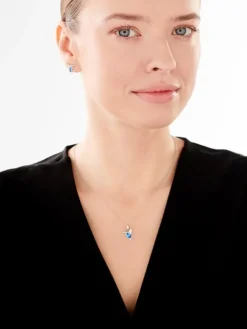 Zawieszka srebrna z cyrkoniami - koliber