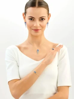 Zawieszka srebrna z cyrkoniami