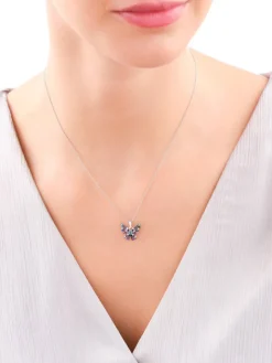 Zawieszka srebrna z cyrkoniami - motyl